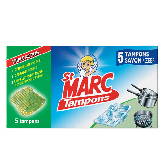 ST MARC Triple Action Soap Scouring Pads (5 Pack)