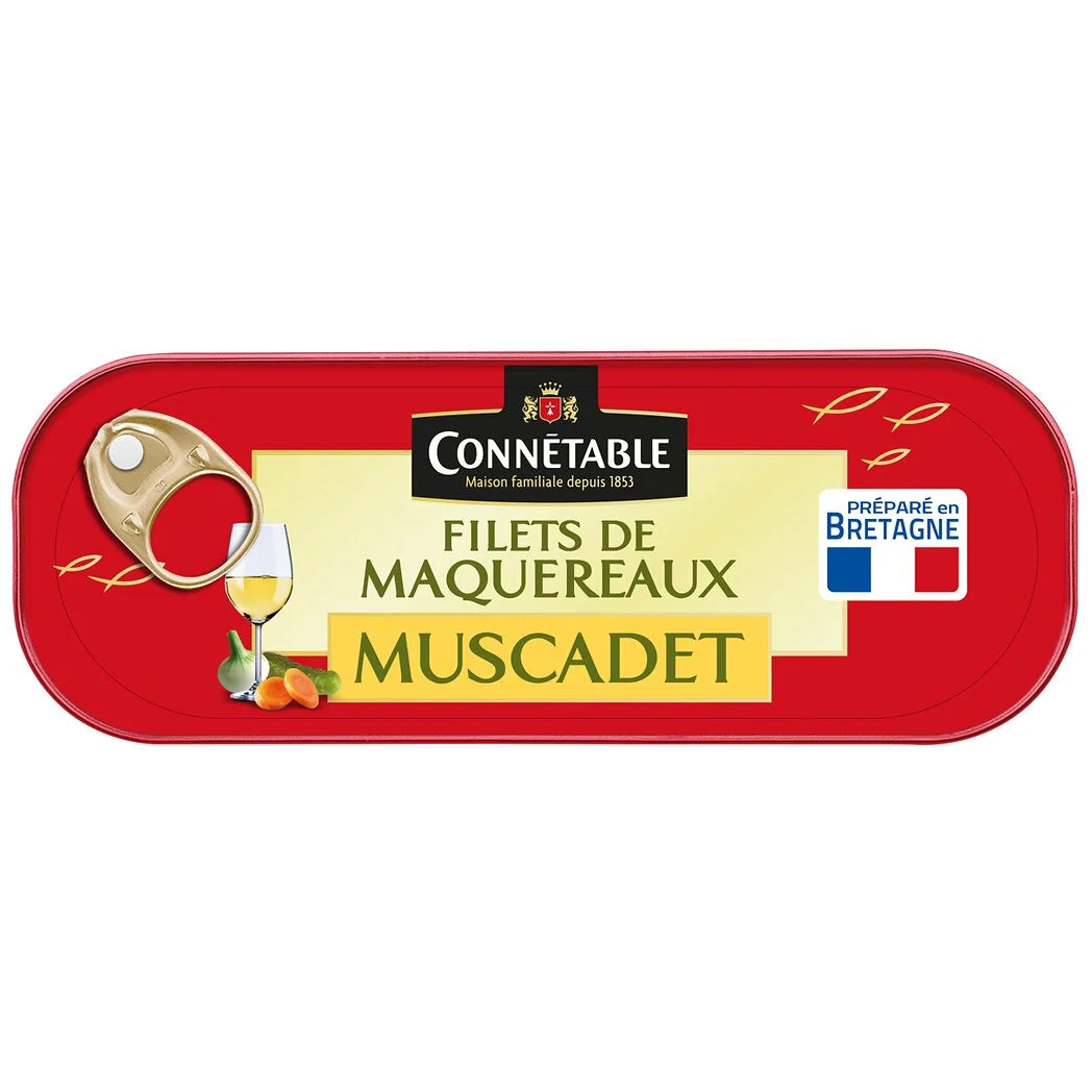 CONNETBALE Filets de maquereaux marinés au muscadet et aux aromates 151g