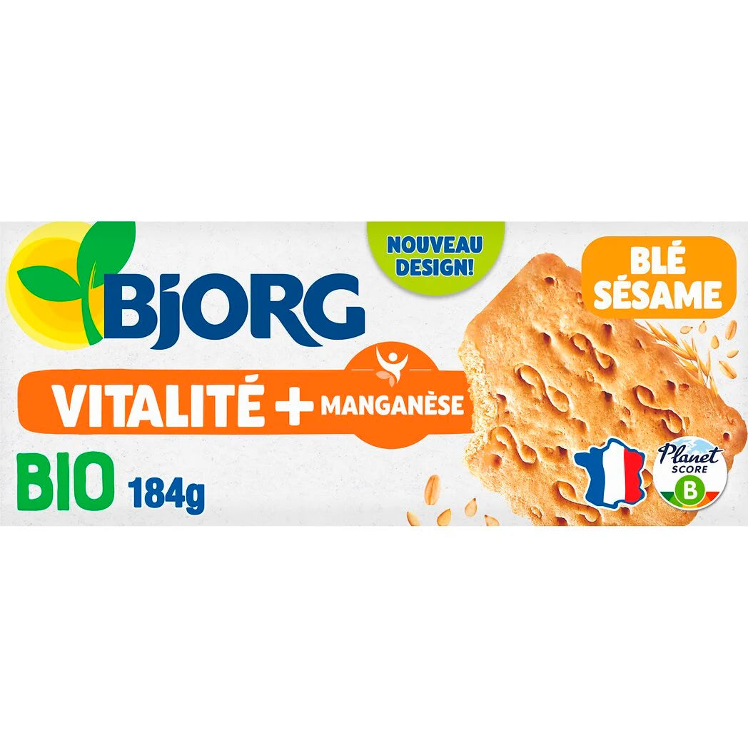BJORG Biscuits blé sésame Bio 184g