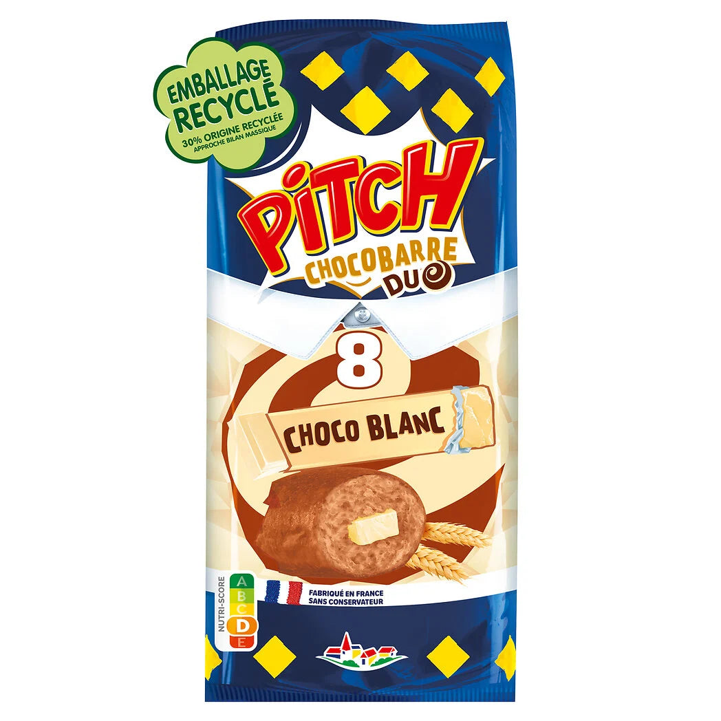 PITCH Brioches choco barre blanc x8 - 300g
