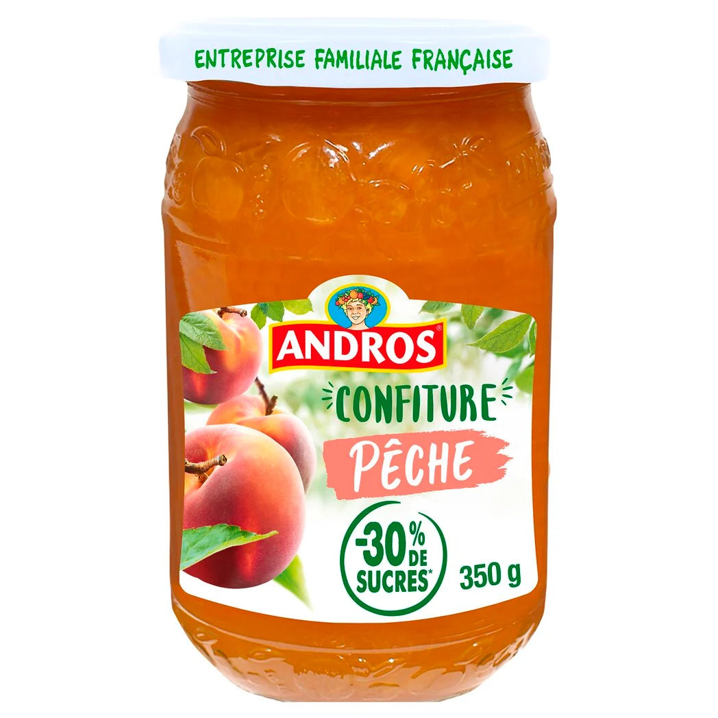 ANDROS Confiture allégée pêches 350g