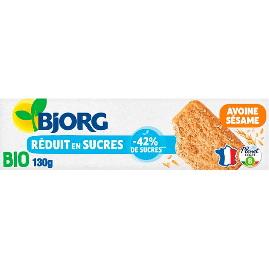 BJORG Biscuits Bio avoine et sésame 130g