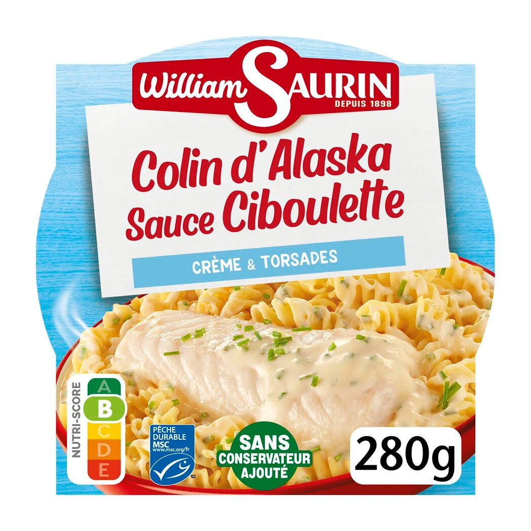 WILLIAM SAURIN Colin d'Alaska sauce ciboulette 280g