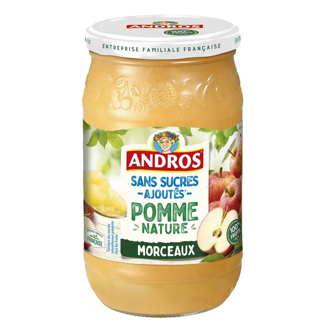 ANDROS Dessert pomme nature en morceaux sans sucres ajoutés 695g