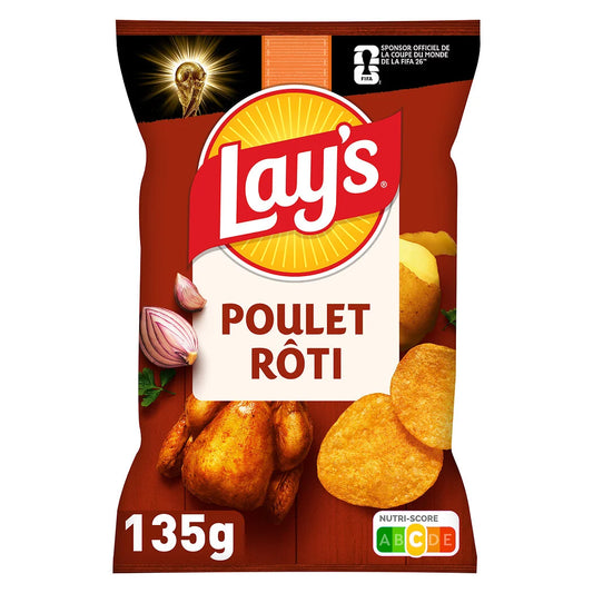 LAY'S Chips saveur poulet rôti 135g