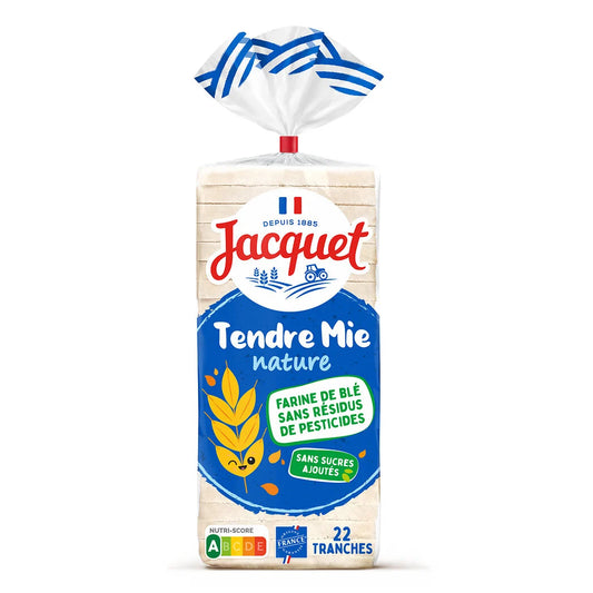 JACQUET Pain de mie sans croûte nature x22 - 475g*