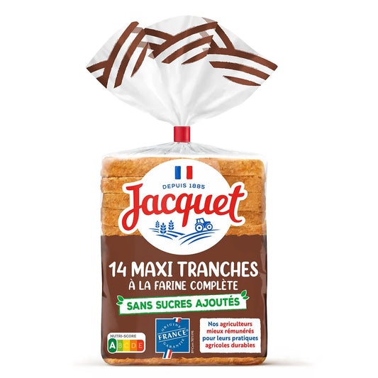 JACQUET Pain de mie maxi tranches complet x14 - 550g*