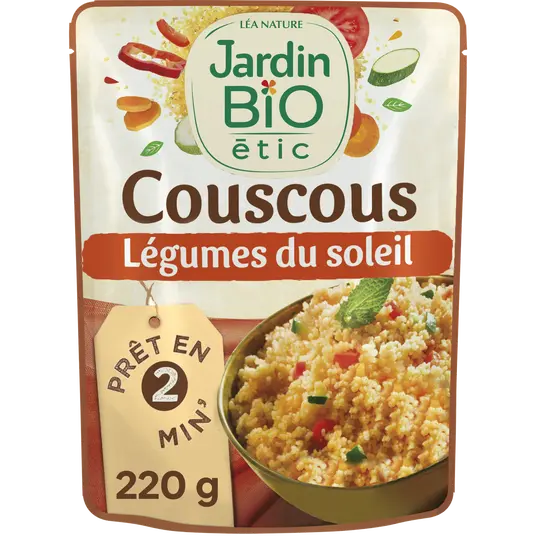 JARDIN BIO Organic Sun-Drenched Vegetable Couscous 220g