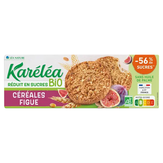 KARELEA Organic Low Sugar Cereal & Fig Biscuits 150g