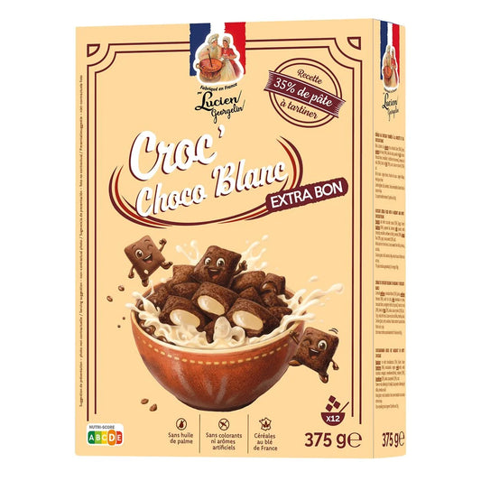 LUCIEN GEORGELIN Croc 'choc blanc Coussin chocolat fourré à la pate à tartiner chocolat blanc 375g