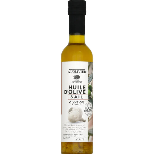 A L'OLIVIER Huile d'olive à l'ail - 250ml