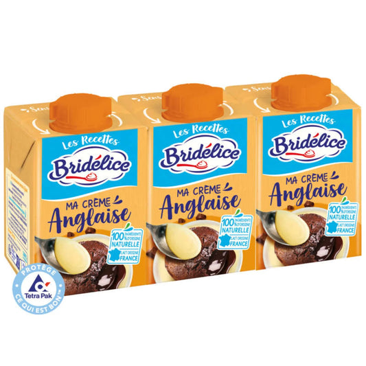 BRIDELICE Crème anglaise UHT 3x20cl