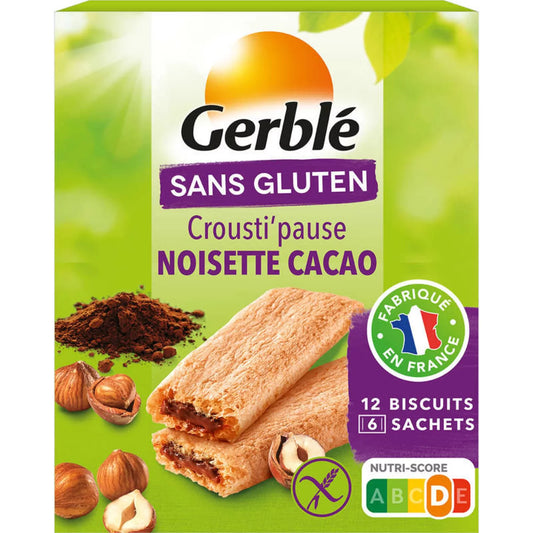 GERBLE Biscuit Crousti' Pause Noisette Cacao Sans Gluten 125g