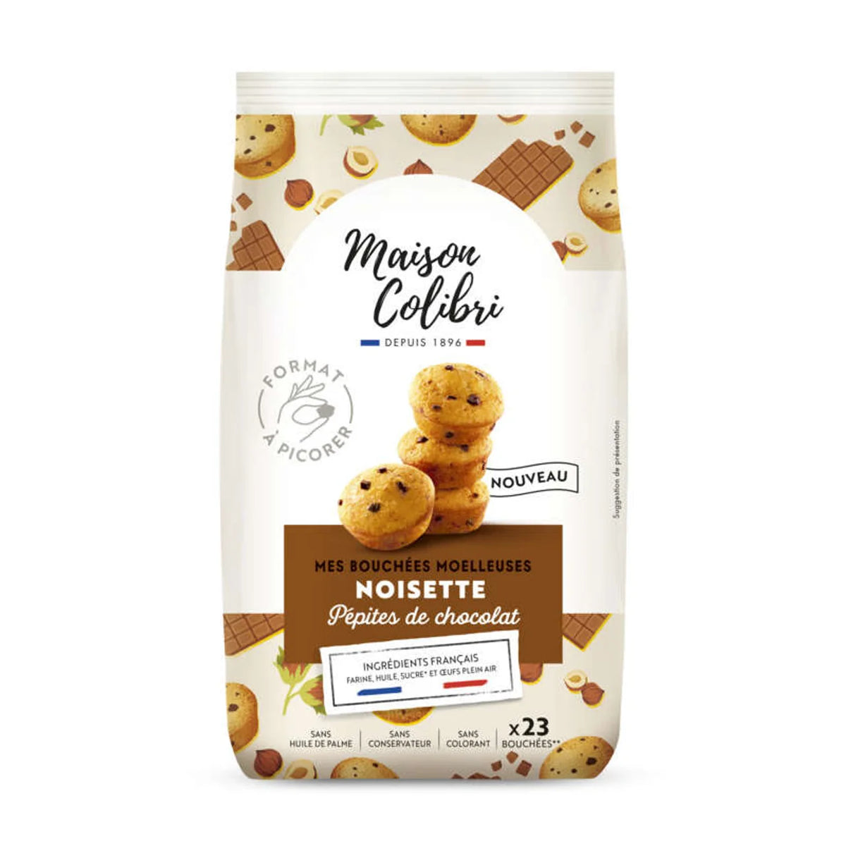 MAISON COLIBRI Soft Hazelnut Bites with Chocolate Chips 230g