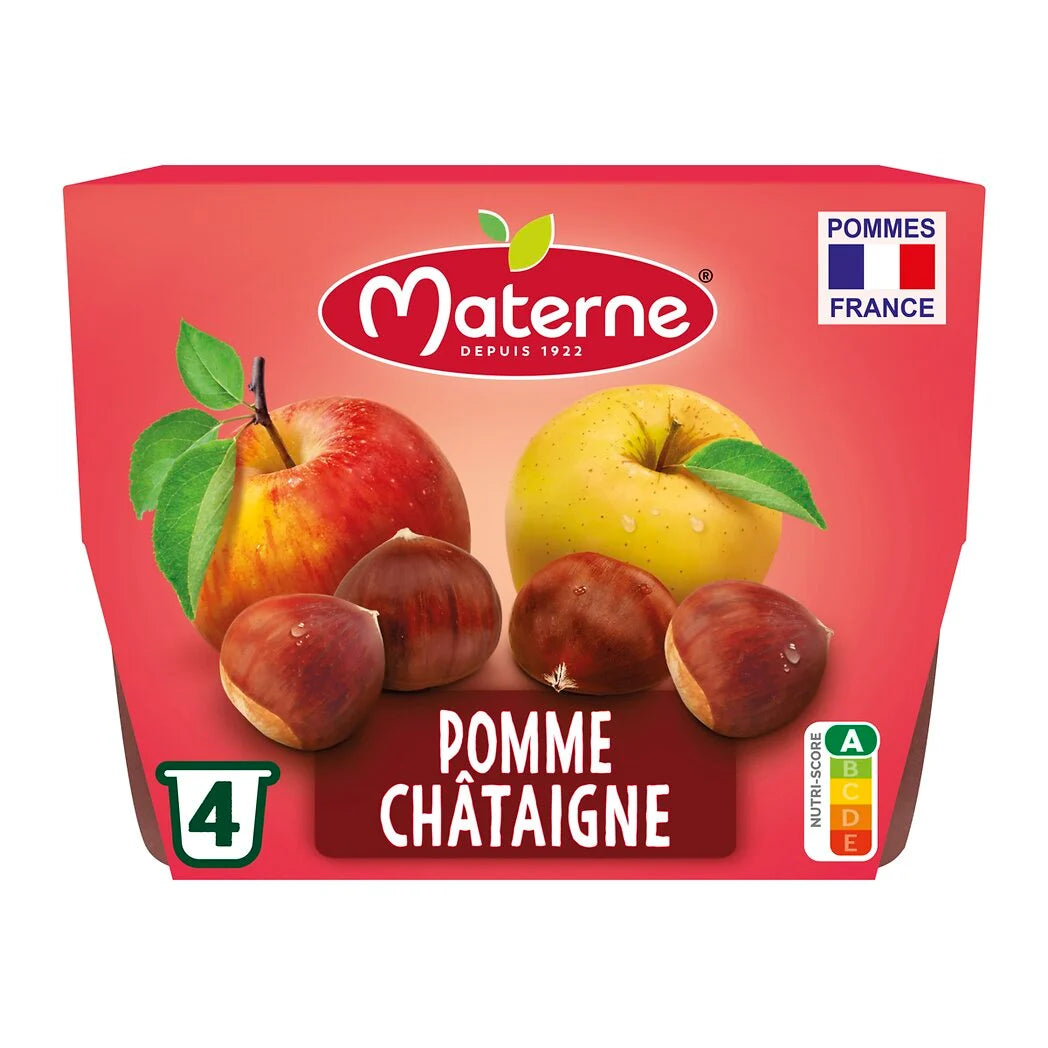MATERNE Spécialité pomme châtaigne 4x100g