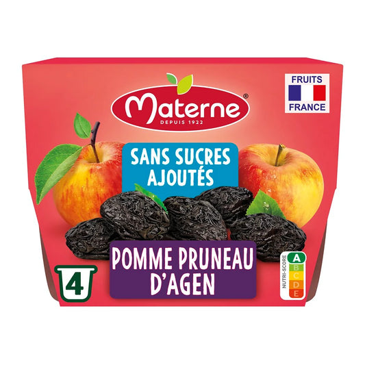 MATERNE Purée sans sucres ajoutés pomme pruneau 100g