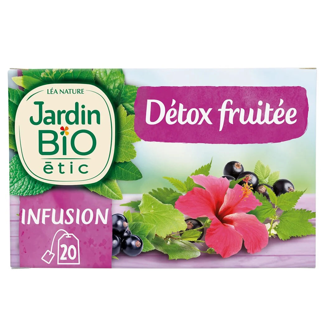 JARDIN BIO Organic Fruity Blackcurrant Detox Tea (20 Tea Bags)
