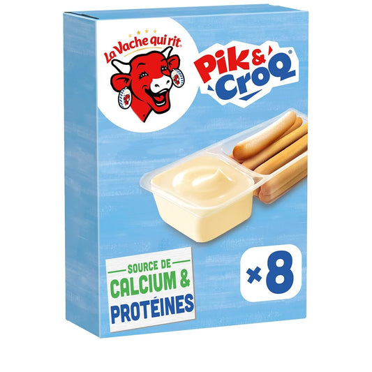 LA VACHE QUI RIT Pik & Croq - Fromage enfant goûter x8 - 280g