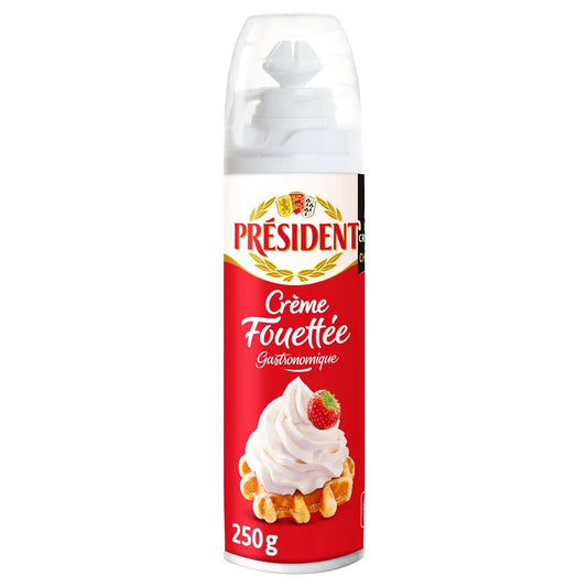 PRESIDENT Crème fouettée ferme et onctueuse entière 241ml