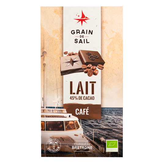 GRAIN DE SAIL Milk Chocolate with Coffee 100g