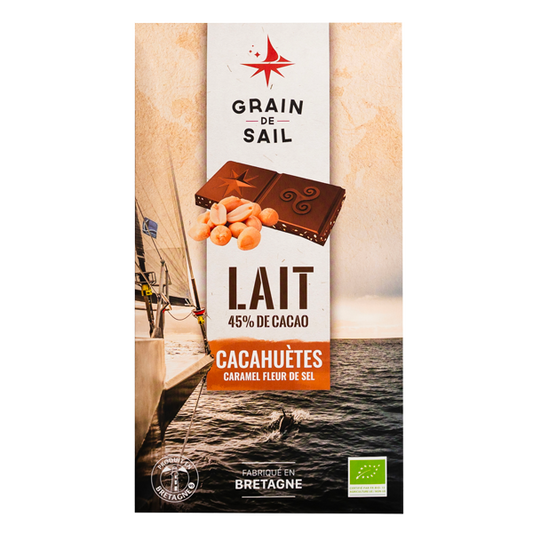 GRAIN DE SAIL Milk Chocolate, Peanuts, Caramel & Sea Salt 100g