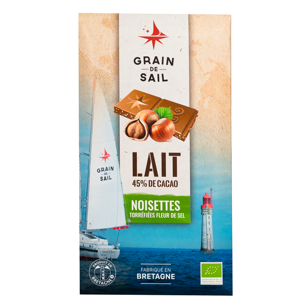 GRAIN DE SAIL Milchschokolade mit gerösteten Haselnüssen 100g
