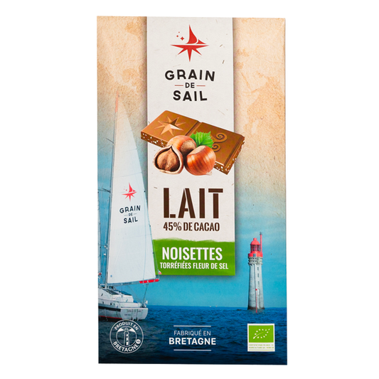 GRAIN DE SAIL Milk Chocolate with Roasted Hazelnuts 100g