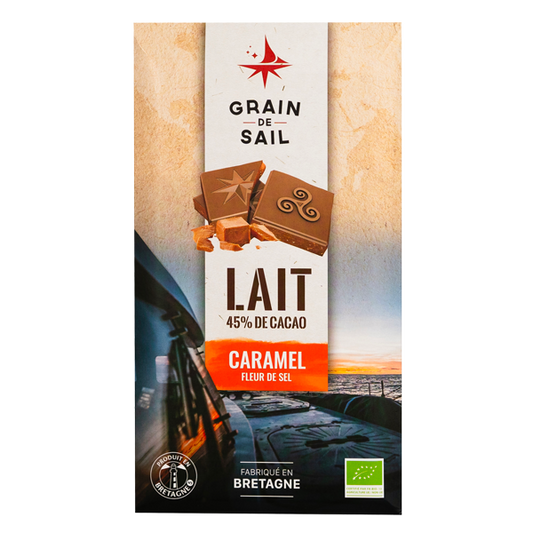 GRAIN DE SAIL Milk Chocolate, Caramel & Sea Salt 100g
