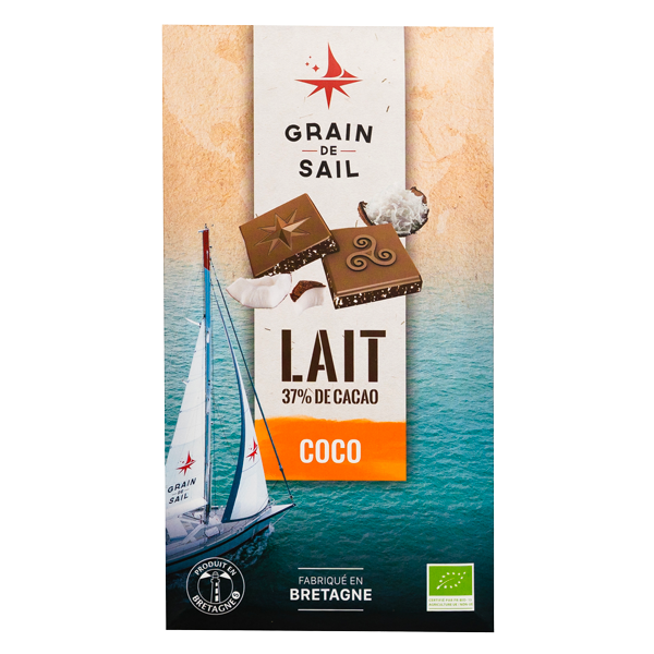 GRAIN DE SAIL Milchschokolade mit gerösteter Kokosnuss 100g