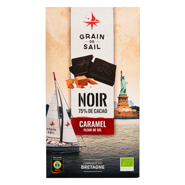 GRAIN DE SAIL Dunkle Schokolade, Karamell & Meersalz 100g