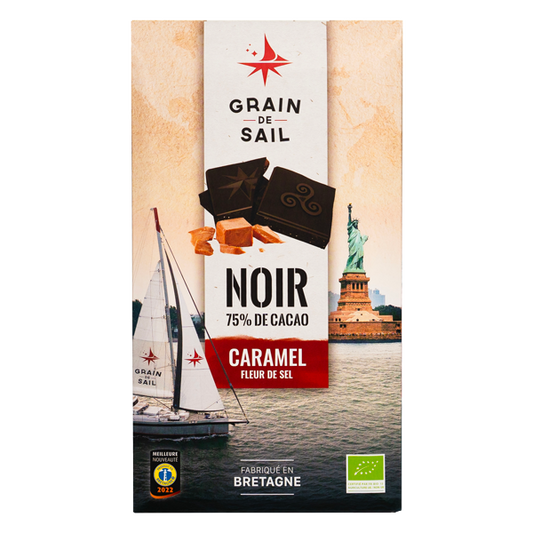 GRAIN DE SAIL Dark Chocolate, Caramel & Sea Salt 100g
