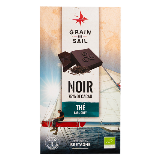 GRAIN DE SAIL Dark Chocolate with Earl Grey Tea  100g