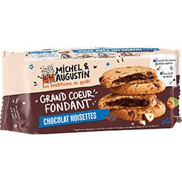 MICHEL & AUGUSTIN Super Cookies cœur fondant chocolat au lait et noisettes 180g