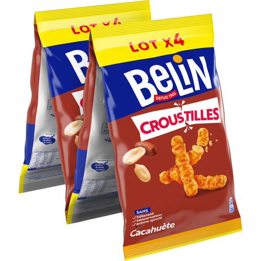 BELIN Croustilles Biscuits apéritif aux cacahuètes 4x138g