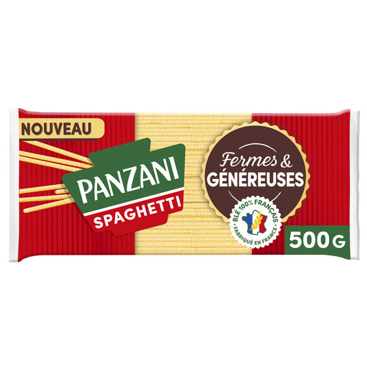 PANZANI Pâtes spaghetti Fermes et Généreuses 500g