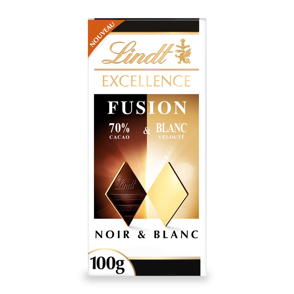 LINDT Excellence Schokoladentafel Noir et Blanc Fusion