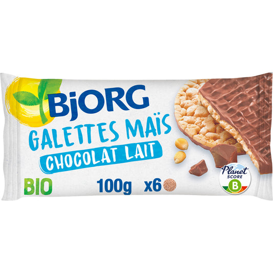 BJORG Galettes maïs chocolat au lait Bio 100g