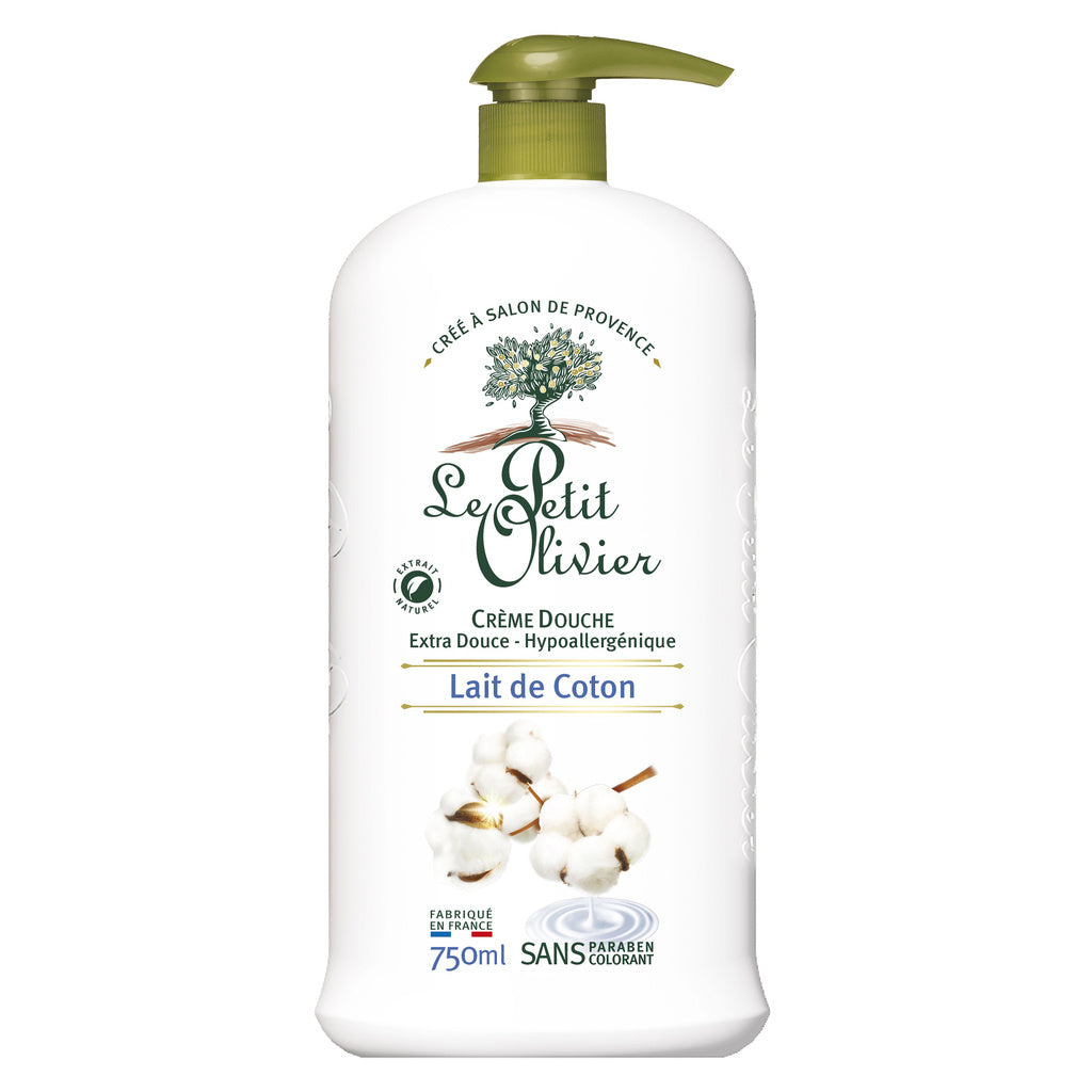 LE PETIT OLIVIER Crème douche extra douce & hydratante lait de coton 750ml