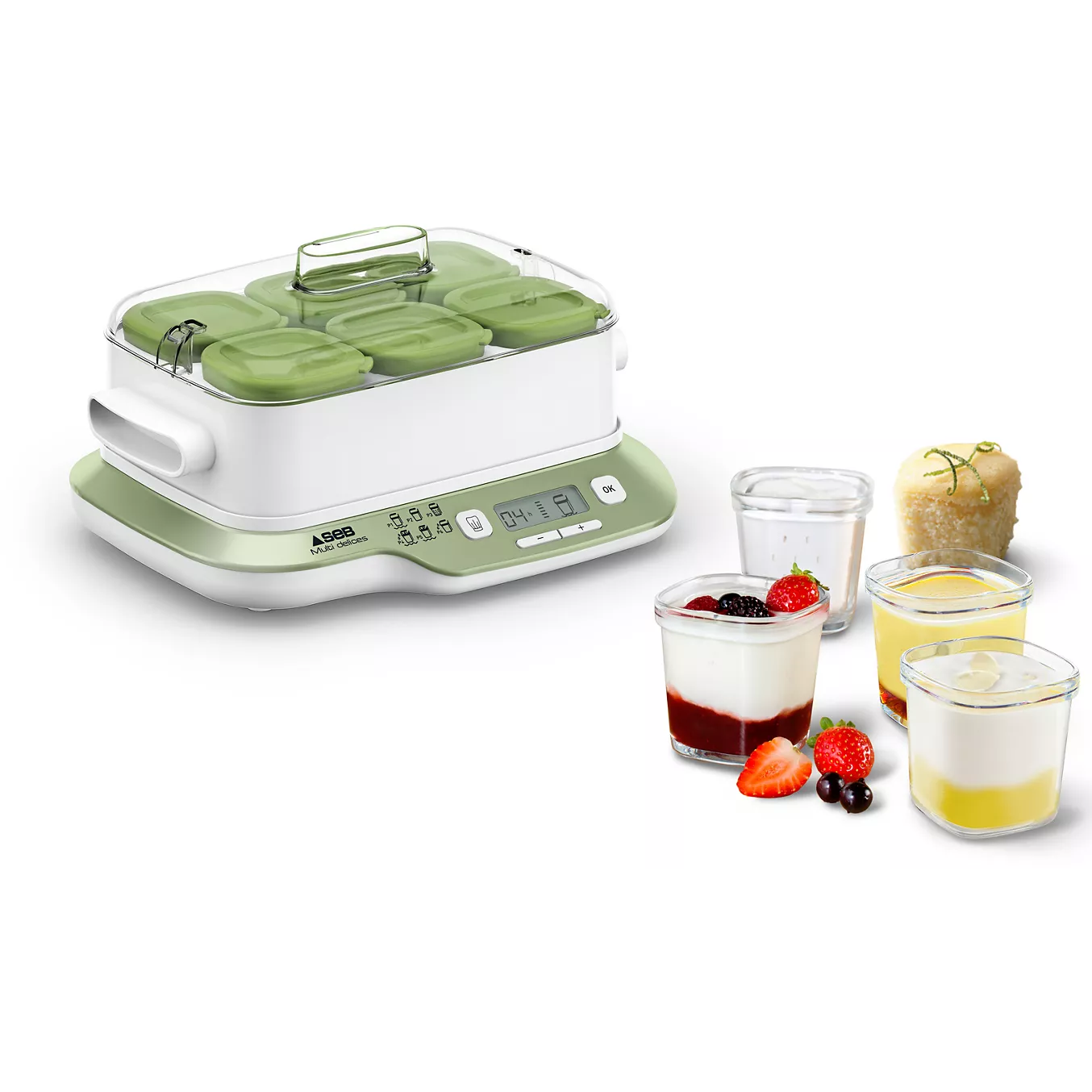 SEB MultiDelices Express & Plant-Based Yogurt and Cheese Maker French/EU Plug, 450W