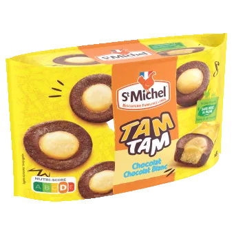 ST MICHEL Gâteaux Tam Tam chocolat-chocolat blanc 200g