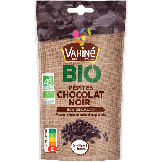 VAHINE Organic Dark Chocolate Chips 100g – Fairtrade Baking Chocolate