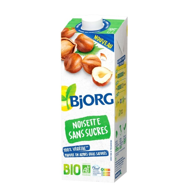 BJORG Organic hazelnut plant-based drink unsweetened 1L
