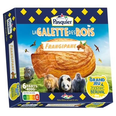 Galette des rois frangipane avec fève BRIOCHE PASQUIER, 6 parts - 400g
