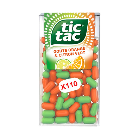 TIC TAC Pastilles goûts citron vert & orange x110