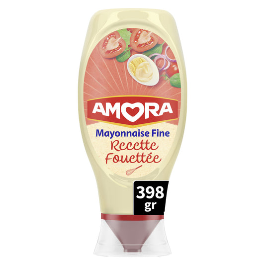 AMORA Mayonnaise fine recette fouettée aux blancs d'œufs 398g