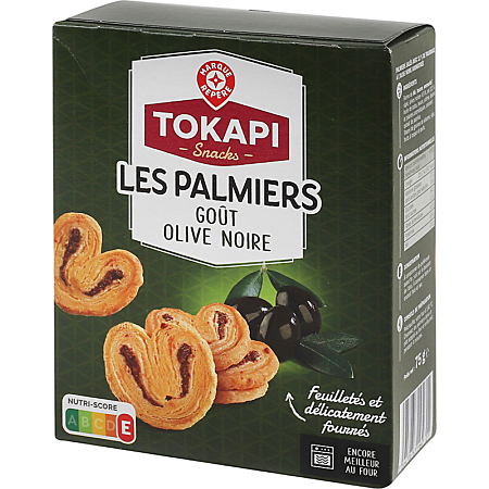 TOKAPI Puff Pastry Palmiers Olive 75g