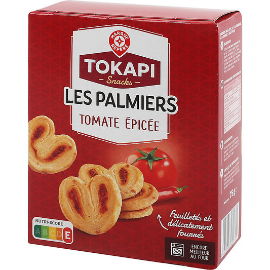 TOKAPI Puff Pastry Palmiers Spicy Tomato 75g