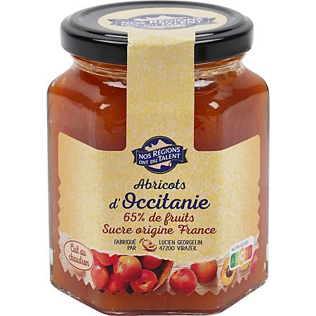 NOS REGIONS ONT DU TALENT Occitanie Apricot Fruit Spread 315g
