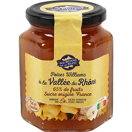 NOS REGIONS ONT DU TALENT Rhône Valley Williams Pear Jam 315g