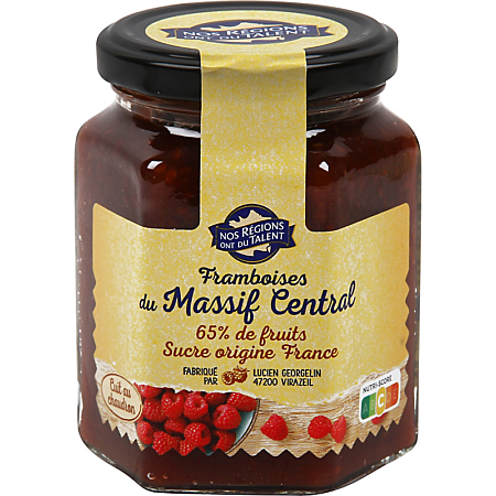 NOS REGIONS ONT DU TALENT Massif Central Raspberry Spread 315g